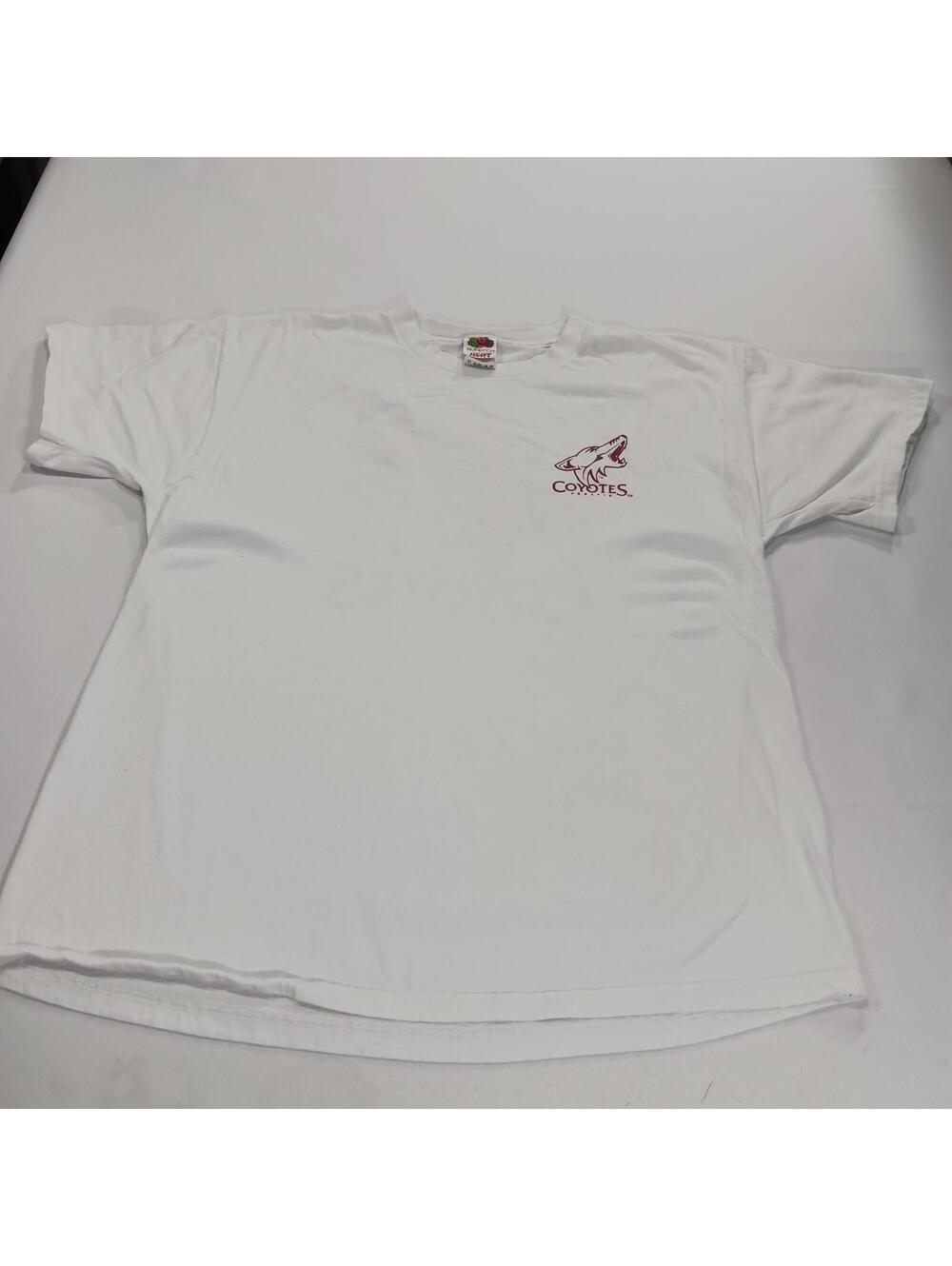 Fruit Of The Loom Phoenix Coyotes Men's White Cotton Graphic T-Shirt Size XL